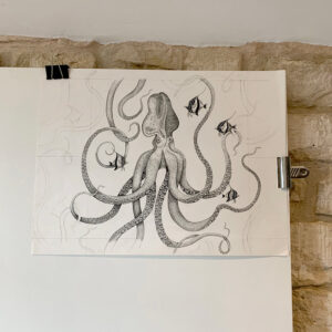 Octopoda Octupus Wallpaper Design | Josephine Munsey