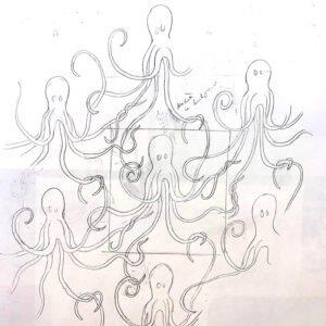 Octopoda Octupus Wallpaper Design | Josephine Munsey Sketch