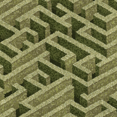 Labyrinth Wallpaper | Olive