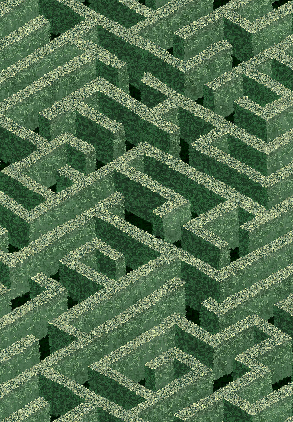 Labyrinth Wallpaper | Green