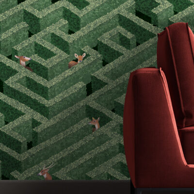 JMW-100901 - Labyrinth with Deer - Green - Room Shot