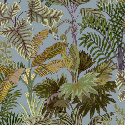 Palm Grove Wallpaper | Dusk and Verdigris
