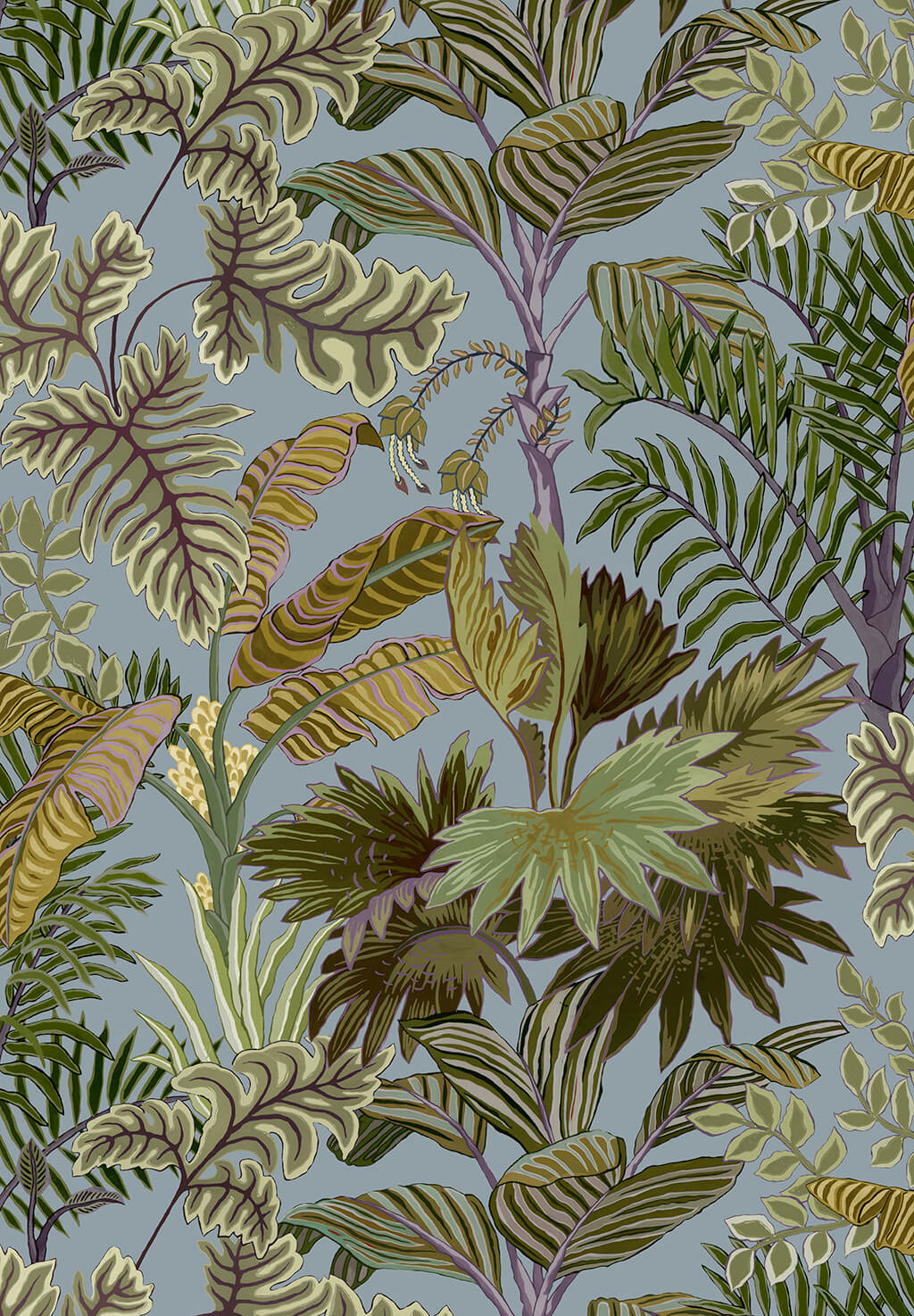 Palm Grove Wallpaper | Dusk and Verdigris