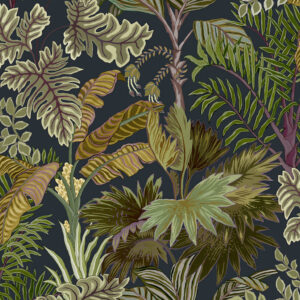 Palm Grove Wallpaper | Midnight & Green