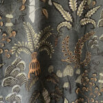 Woodland Floor Fabric | Petrol and Sage | Pure Linen