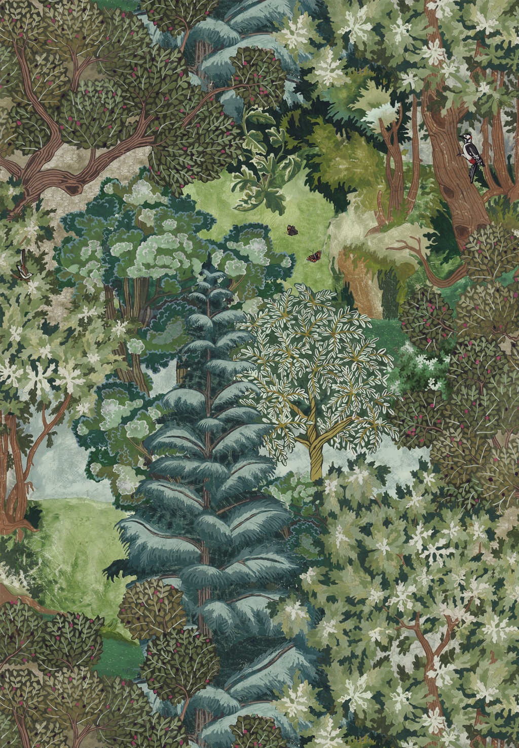 Miserden Trees Wallpaper | Green