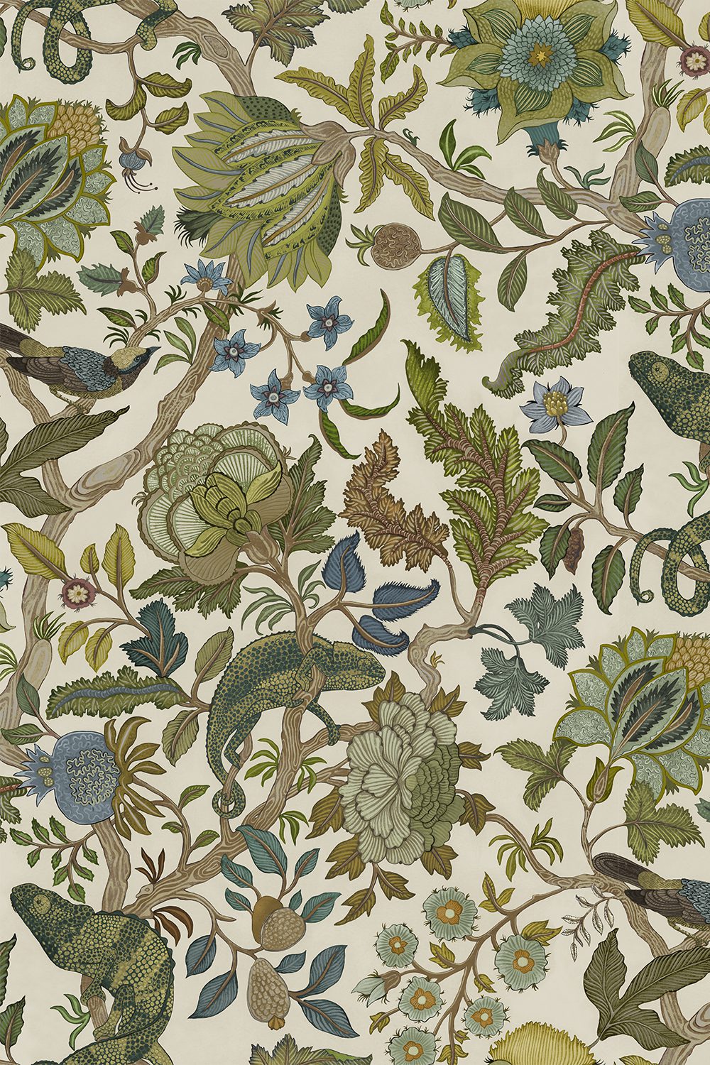 Chameleon Trail Wallpaper | Sage and Green