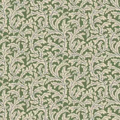 Frond Ogee Wallpaper | Brookes Green and Edge Sand
