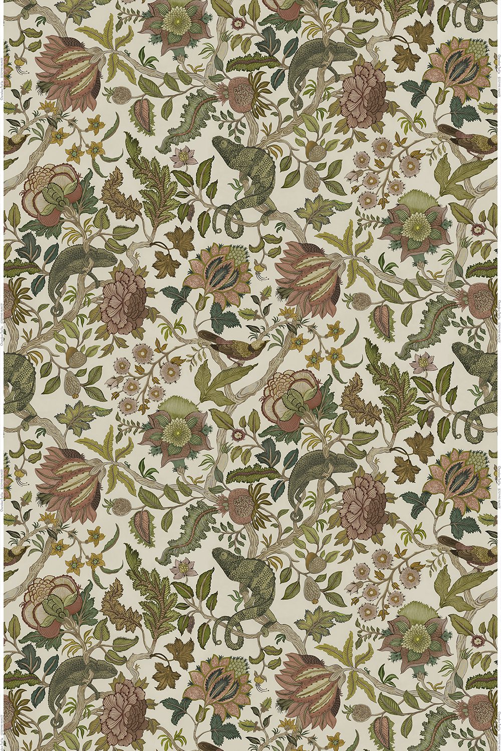JMF-202251-PLN | Chameleon Trail | Dusty Pinks and Olive | Pure Linen | Full Repeat