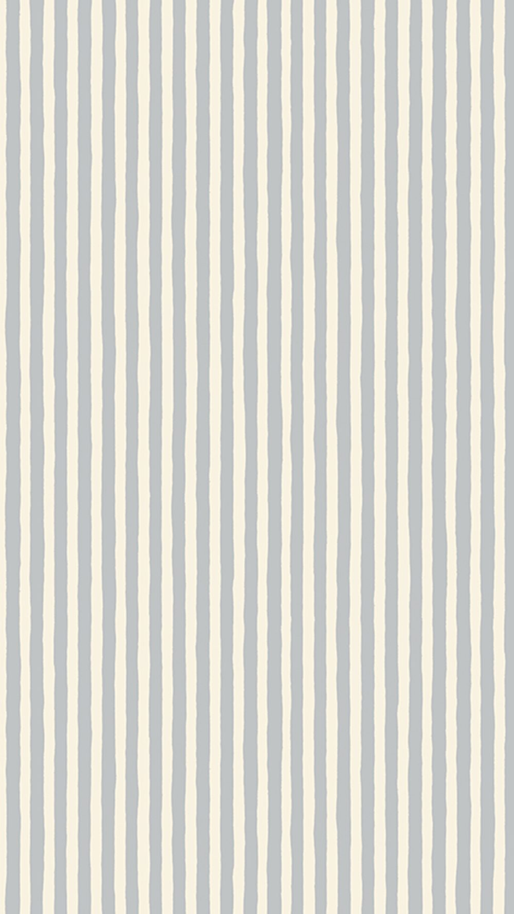 Hand Painted Stripe - Barton Blue - Costwold White