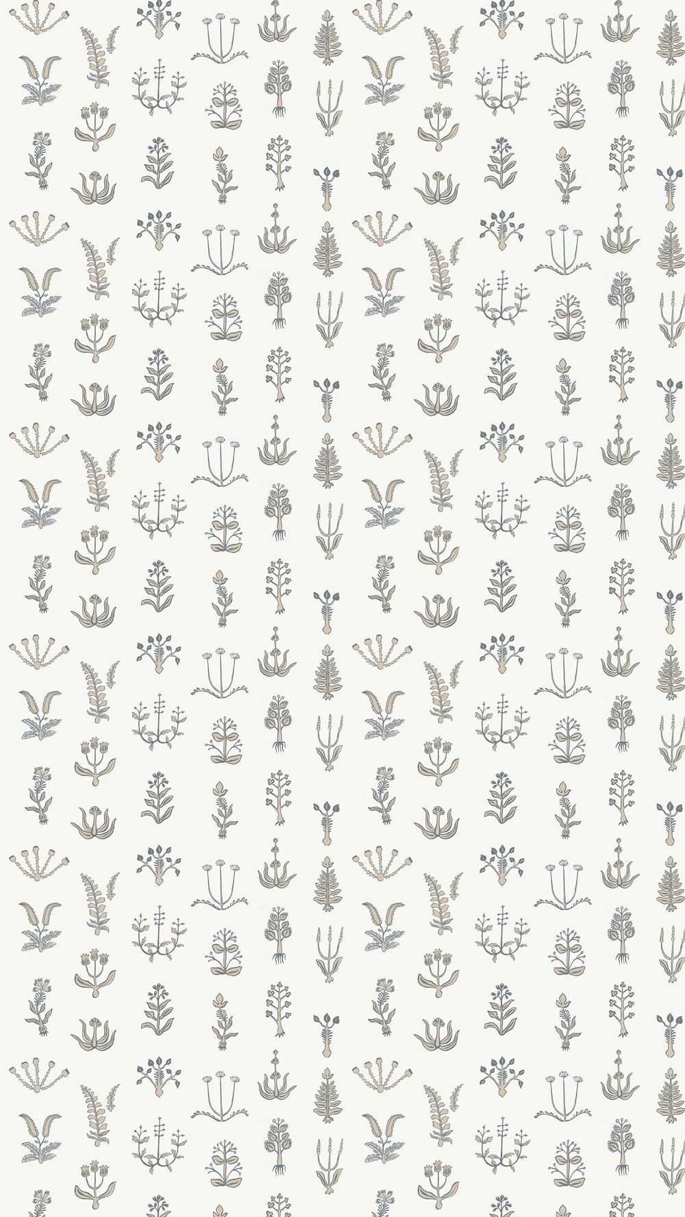 FLO-024-027-037 - Floral Spot - Bude Blue - Cromwell Stone - Hilles White - Small Flat Shot
