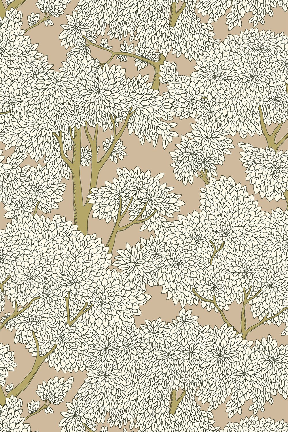 Stockend Woods Wallpaper | Stepping Stone and Cotswold White