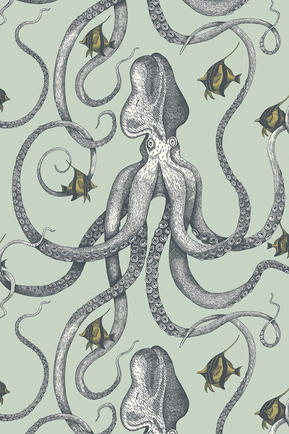 Octopoda Grand Wallpaper | Radmoor Blue