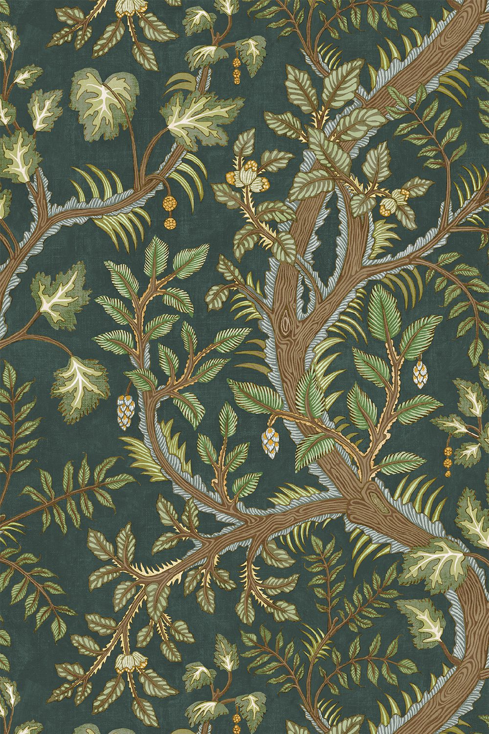 Hedgerow Wallpaper | Teal