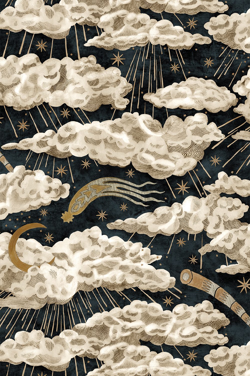 Cumulus Luna Wallpaper | Midnight
