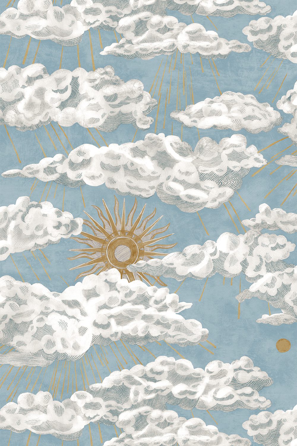 Cumulus Sol Wallpaper | Light Blue