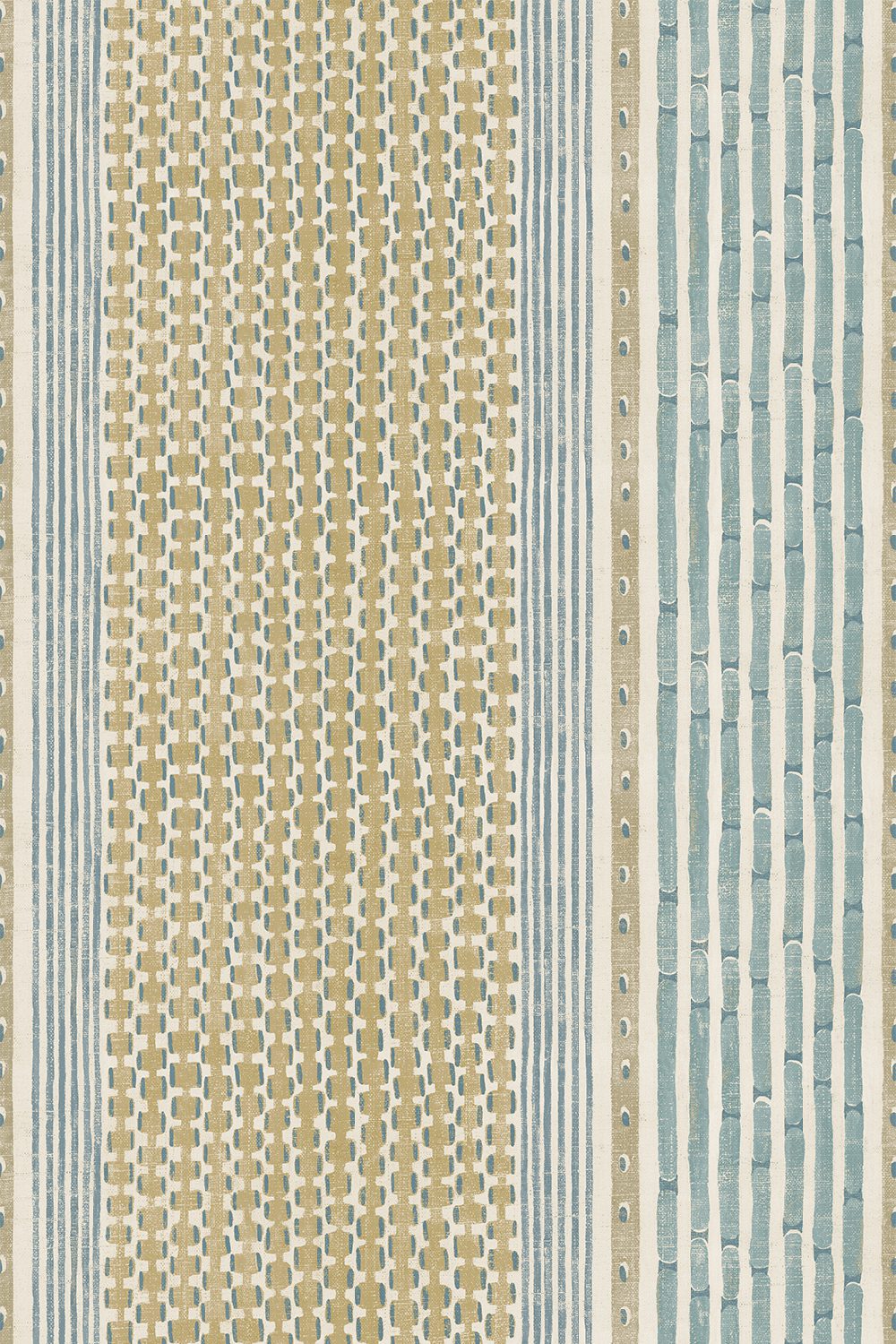 Rita Stripe Wallpaper | Lemon and Light Blue
