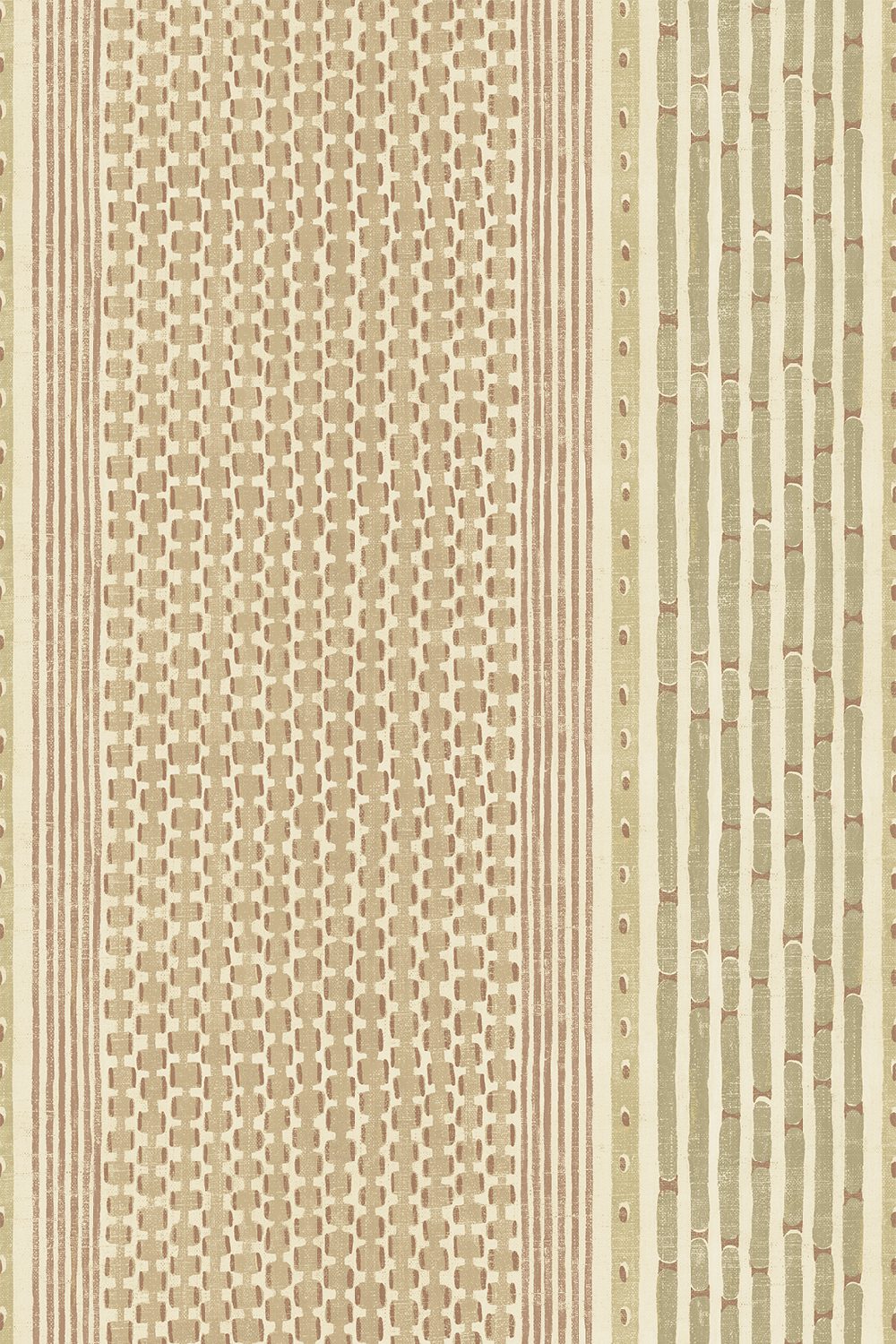 Rita Stripe Wallpaper | Blush and Soft Olive