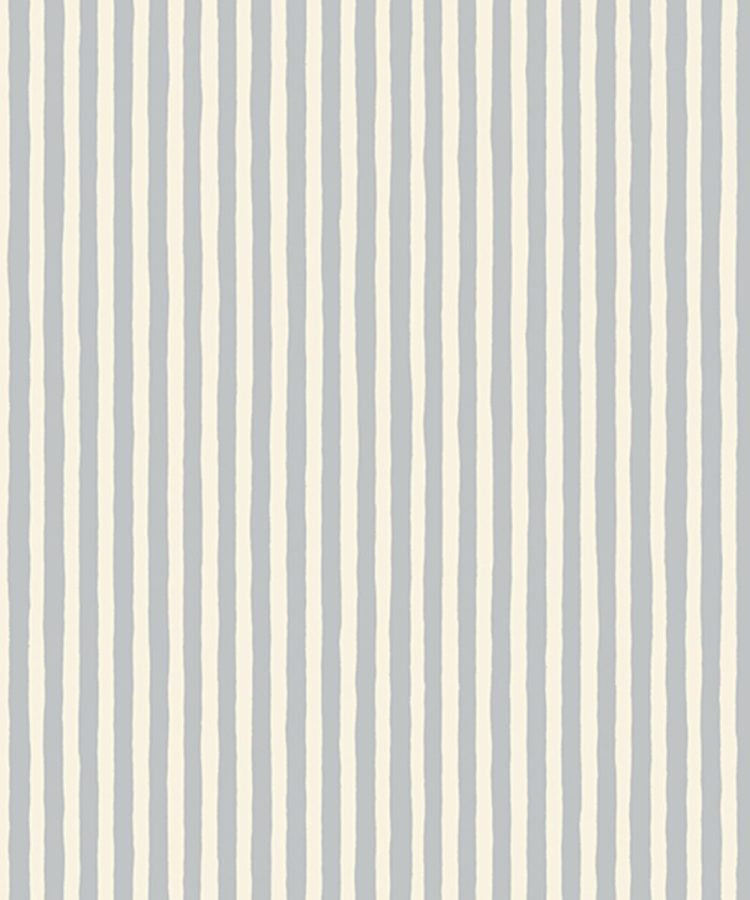 HPS-034-048 - Hand Painted Stripe - Barton Blue - Costwold White - Close Up Shot