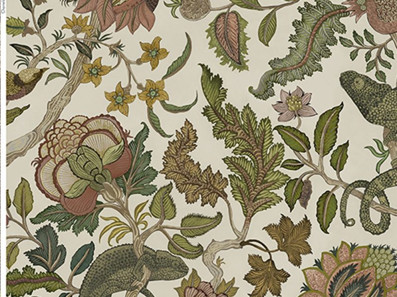 JMF-202251-PLN | Chameleon Trail | Dusty Pinks and Olive | Pure Linen | Half Repeat