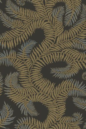 Designer Ferns Wallpaper | Olive & Dark Grey