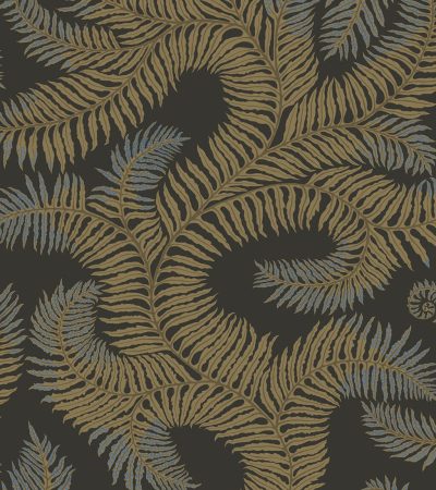 Designer Ferns Wallpaper | Olive & Dark Grey