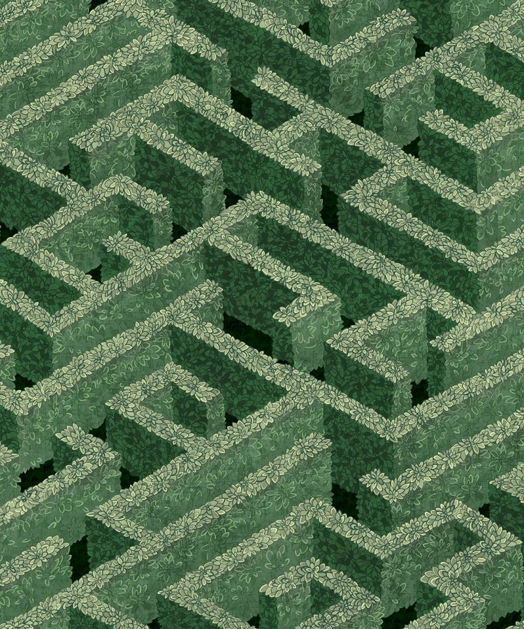 JMW-100711 - Labyrinth Wallpaper | Green