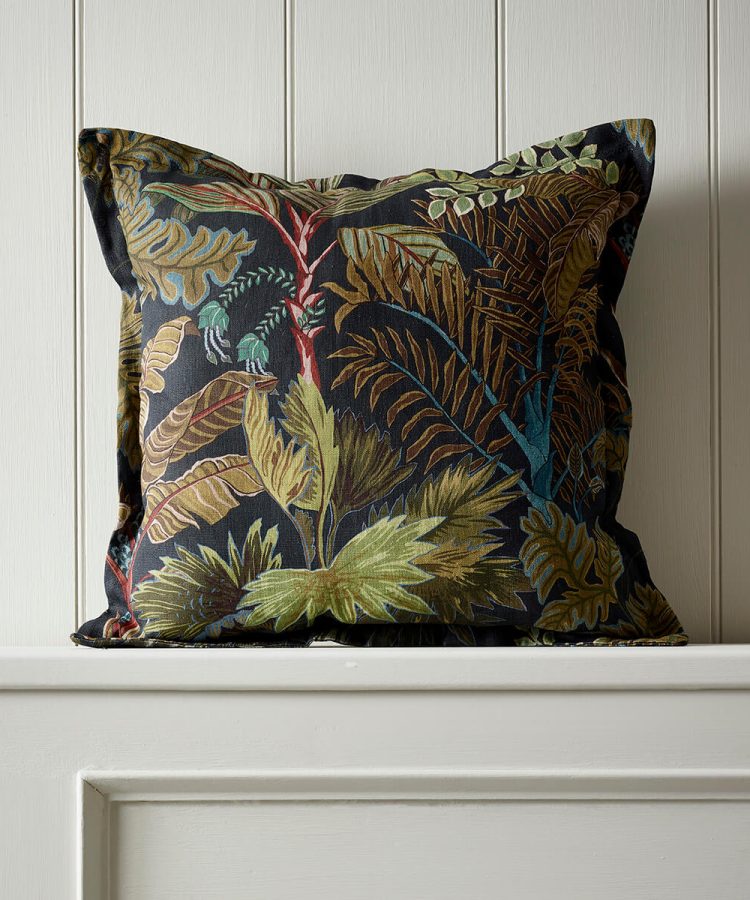 Palm Grove Cushion Navy and Olive